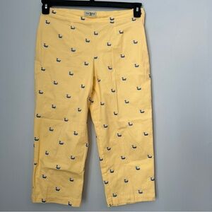 Duck Head Yellow Capris with‎ Blue Accents